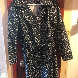Merona Leopard print Trench Coat! Excellent condition!